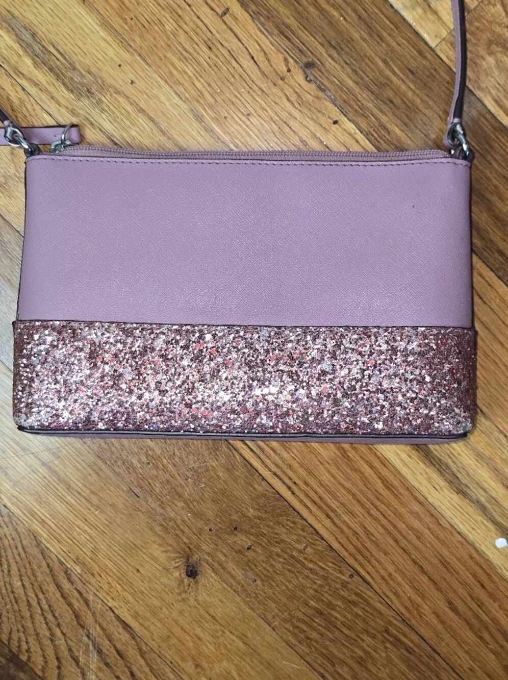 Kate Spade Pink Sparkly Saffiano Leather Crossbody